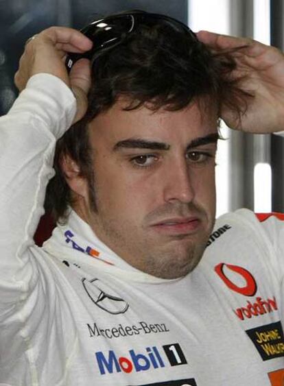 Alonso, en las instalaciones de McLaren.