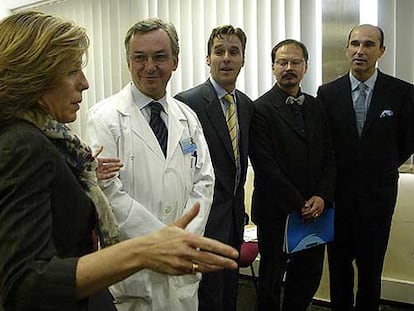De izquierda a derecha, Cecilia Plañiol, Josep Baselga, Joaquín Arribas, Xavier Gomis-Ruth y Germán Martínez.