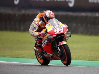 Marc Márquez, durante la clasificación en Tailandia.