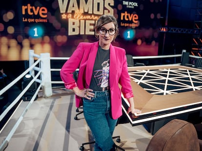 La presentadora y humorista Ana Morgade, el pasado lunes durante la presentación del programa 'Vamos a llevarnos bien' de La 1.