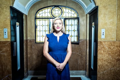 Bianka Rodríguez, directora de Comcavis Trans El Salvador, ganadora del Premio Nansen y representante de la Asociación Internacional de Lesbianas, Gays, Bisexuales, Trans e Intersex para América Latina y el Caribe, fotografiada en el centro de Madrid.
