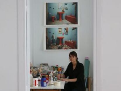 La artista Sara Ramo, en su recién estrenado estudio de Madrid.