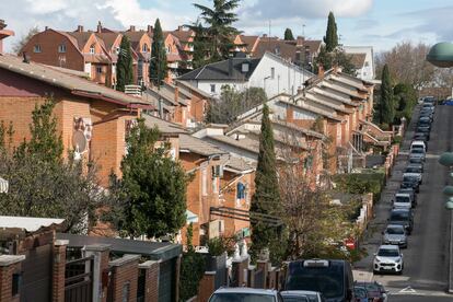 Viviendas unifamiliares en Pozuelo de Alarcón, en una imagen de diciembre de 2020.