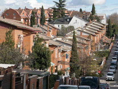 Viviendas unifamiliares en Pozuelo de Alarcón, en una imagen de diciembre de 2020.