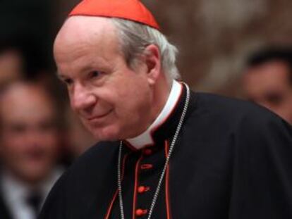 El arzobispo de Viena, Cardenal Christoph Schonborn, ayer en la basílica de San Pedro