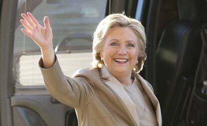 Clinton, el día de las elecciones, en 2016