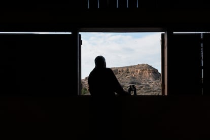 Manuel Aguilera en el observatorio de Las Pichillas de Binaced.