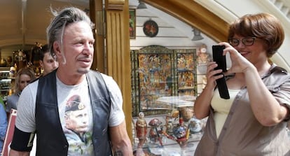 Mickey Rourke el 11 de agosto en Mosc&uacute;. 