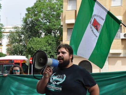 Óscar Reina, portavoz nacional del Sindicato Andaluz de Trabajadores.