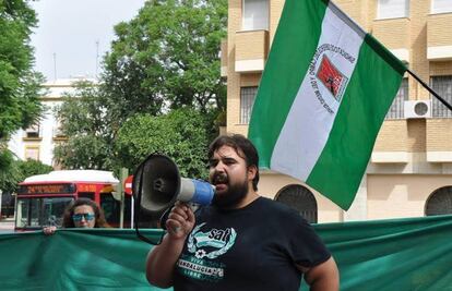 Óscar Reina, portavoz nacional del Sindicato Andaluz de Trabajadores.