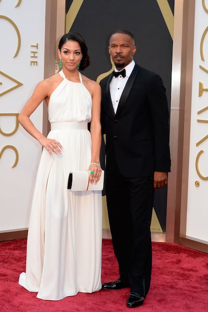 Jamie y Corinne Foxx también lucieron palmito en la alfombra roja de los Oscar 2014.