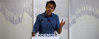 Íñigo Errejon, durant una roda de premsa aquest divendres.