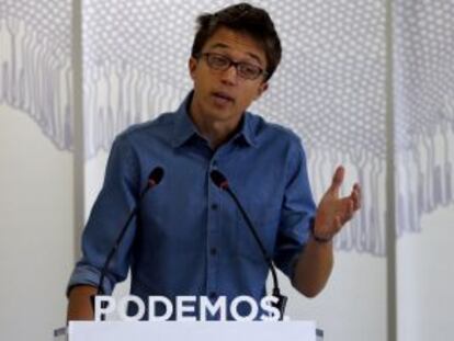 Íñigo Errejon, durant una roda de premsa aquest divendres.