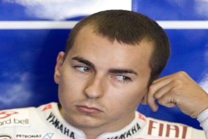 Lorenzo durante los entrenamientos de clasificación en el circuito de Assen.