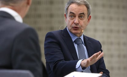 José Luis Rodríguez Zapatero, en el acto organizado por Servimedia.