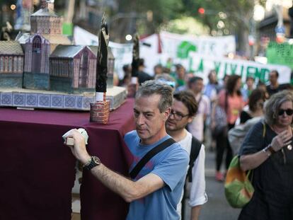 Manifestaci&oacute;n contra el encarecimiento de los alquileres en la ciudad. 