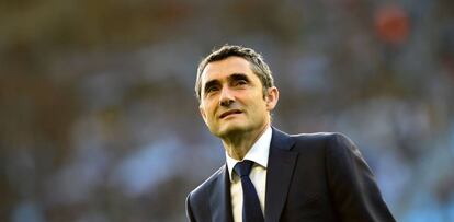 Valverde, durante el encuentro ante el Celta.