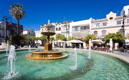 Plaza del Cabildo, en Sanlúcar de Barrameda (Cádiz).