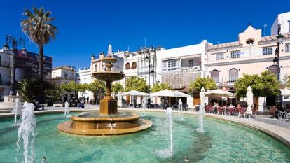 Plaza del Cabildo, en Sanlúcar de Barrameda (Cádiz).