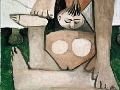 <i>Desnudo sobre un diván<i> (1960), de Pablo Picasso, del Museo Rufino Tamayo.