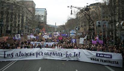 Manifestació el passat 8 de març a Barcelona, en el Dia de la Dona.