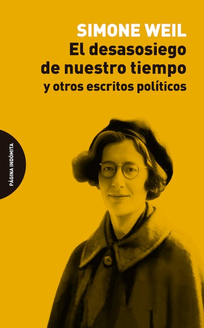 Portada de 'El desasosiego de nuestro tiempo', de Simone Weil.