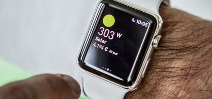 Una muestra de Smappee en un reloj de Apple.