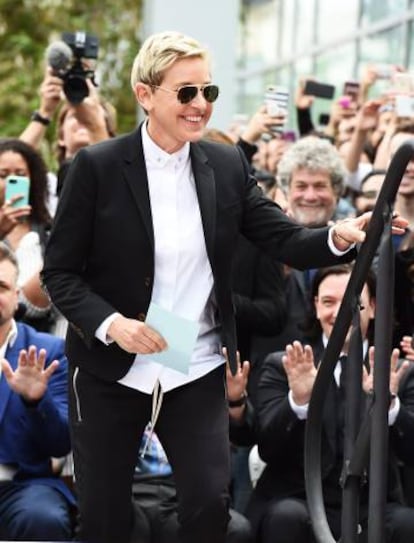 Ellen Degeneres en el Paseo de la Fama, en Hollywood en abril de este año.