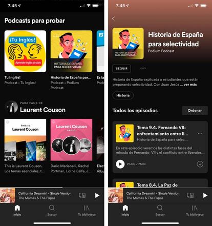 Podcasts en Spotify.