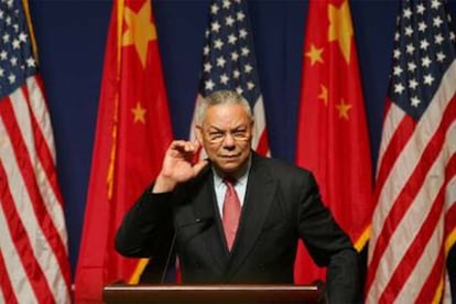 El secretario de Estado de EE UU, Colin Powell, en un acto en Pekín el pasado octubre.