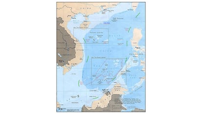 En verde, la Línea de los nueve puntos por la que China decide unilateralmente qué territorios le pertenecen.