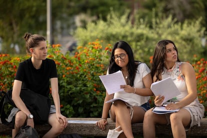 Examen de la PAU en la facultad de Derecho de la Universidad de Barcelona, el pasado 11 de junio. 