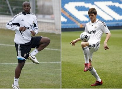 Lassana Diarra (a la izquierda) y Jan Huntelaar.