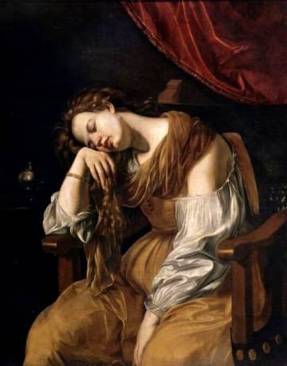 El cuadro &#039;Mar&iacute;a Magdalena como La Melancol&iacute;a&#039;, de Artemisia Gentileschi, portada del libro de Lamet.