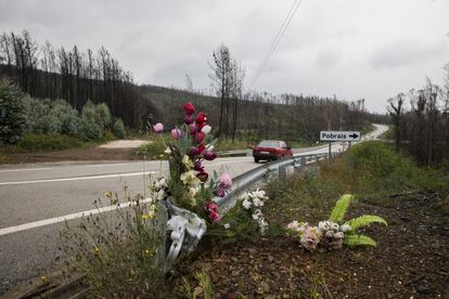 En la imagen, carretera entre Figueiro dos Vinhos y Castanheira de Pera, cerca de Pedrg?o Grande, donde murieron casi 50 personas.