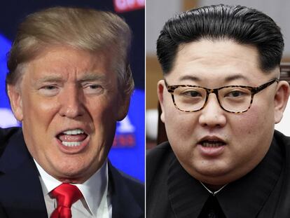 Donald Trump y Kim Jong Un en imágenes de archivo.
