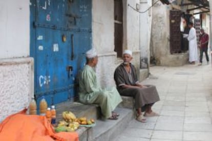 Escena callejera en Zanzíbar.