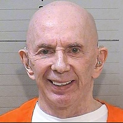 Foto de la ficha policial de Phil Spector tomada en 2017.