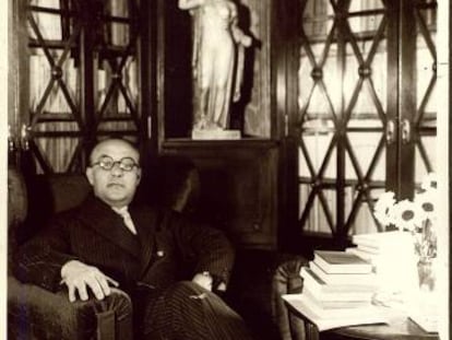 Gaziel, al seu despatx de 'La Vanguardia', a principis dels anys trenta.