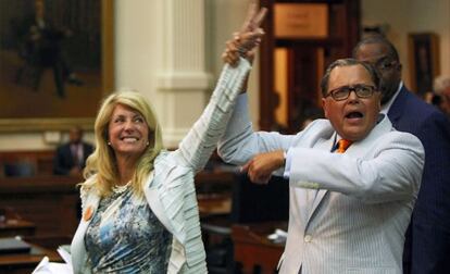 La senadora Wendy Davis.