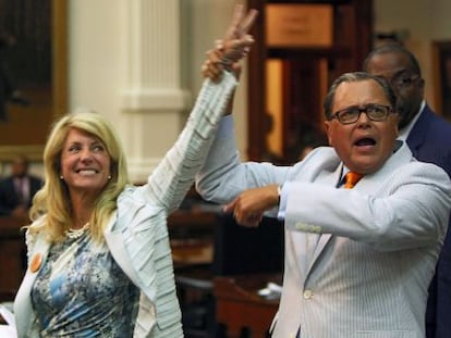 La senadora Wendy Davis.