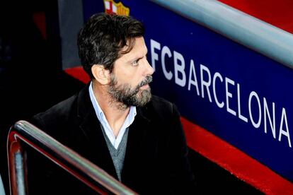 Quique S&aacute;nchez Flores, en el &uacute;ltimo derbi en el Camp Nou. 