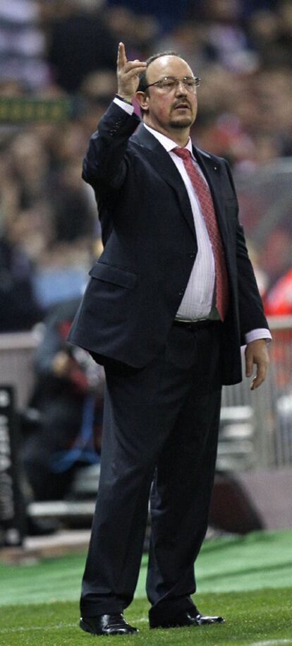 Rafa Benítez, durante un partido del Liverpool.