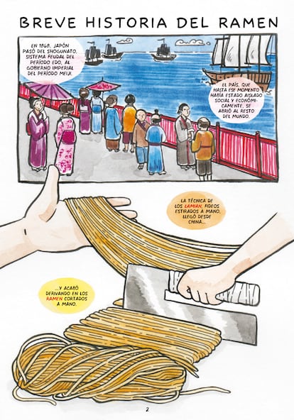 Interior del cómic ¡Ramen! (Libros Cúpula).