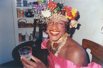 Marsha P. Johnson, en el documental 'The Death and Life of Marsha P. Johnson' emitido por Netflix. Fotografía: Netflix