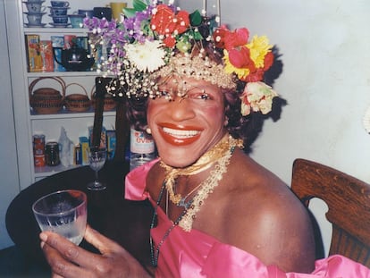 Marsha P. Johnson, en el documental 'The Death and Life of Marsha P. Johnson' emitido por Netflix. Fotografía: Netflix