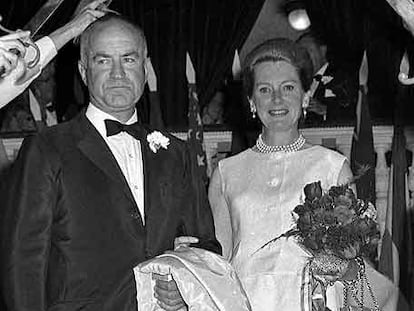 Peter Viertel y Deborah Kerr en 1967.