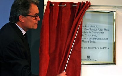 Artur Mas at the inauguration of a prison in Tarragona on Monday.