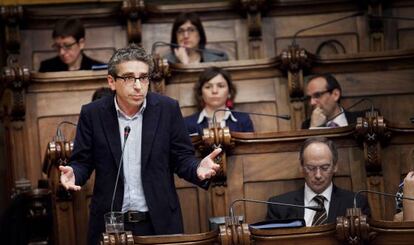 Jordi Martí en el pleno del Ayuntamiento.