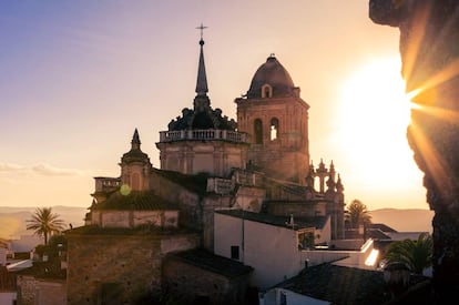 Atardecer en Jerez de los Caballeros, en la provincia de Badajoz.